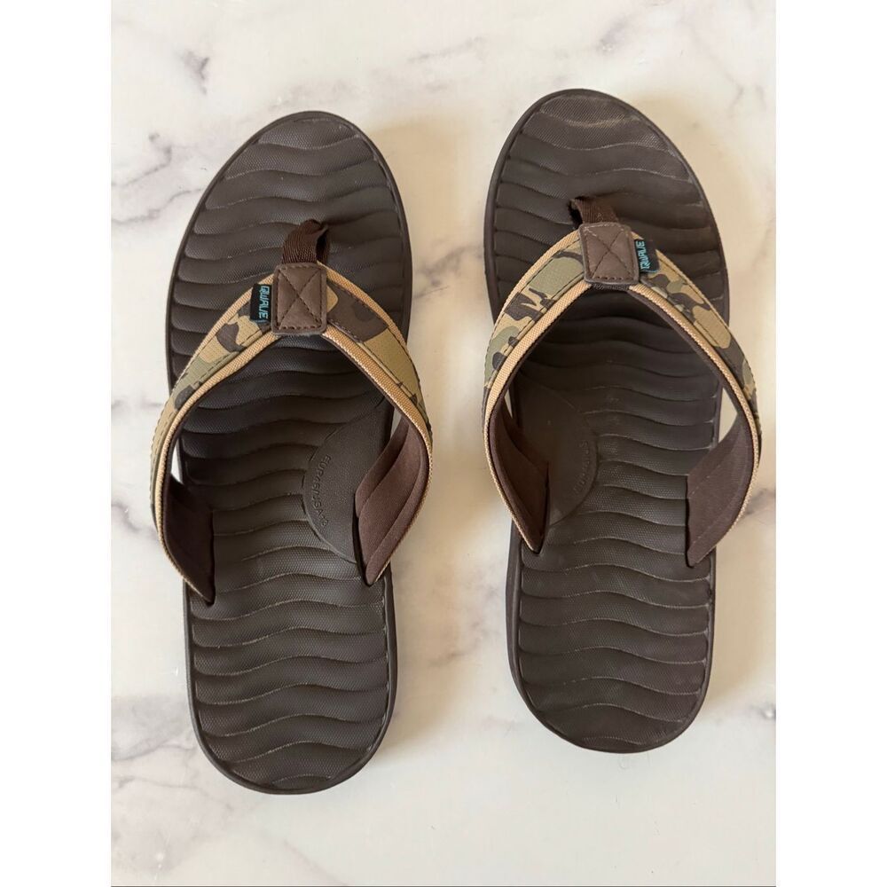 Qwave men’s slip on sandals brown 13 camo